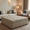 Basketry - Basketry Performance Vinyl Upholstered Ottoman | Architectural Fabrics