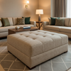Rattan Bay - Desert Upholstered Ottoman | Architectural Fabrics