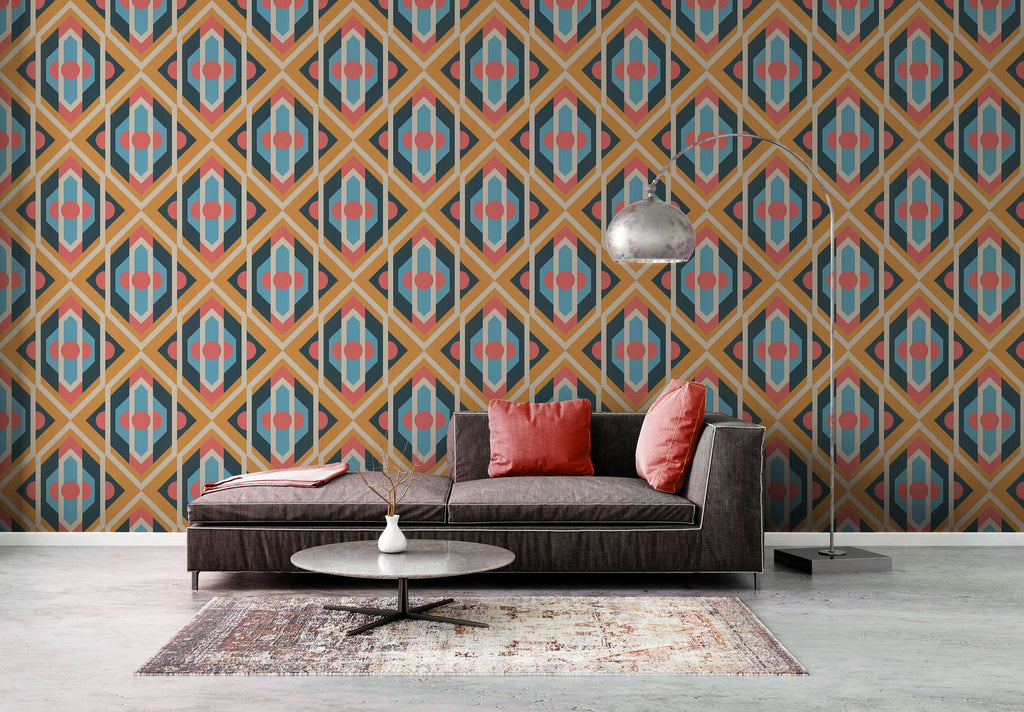 Retro Chic Mustard Wallcovering | AS Creation