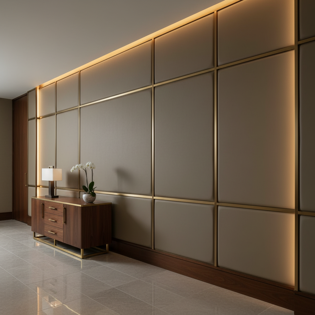 Luxury Cay - Flint Upholstered Wall Panel | Architectural Fabrics