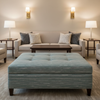 Pigeon Island - Seastone Upholstered Ottoman | Architectural Fabrics
