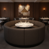 Algiers - Cocoa Bean Performance Vinyl Upholstered Banquette | Architectural Fabrics