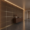 Subtle Linen Weave Dark Chocolate Upholstered Wall Panel | Architectural Fabrics