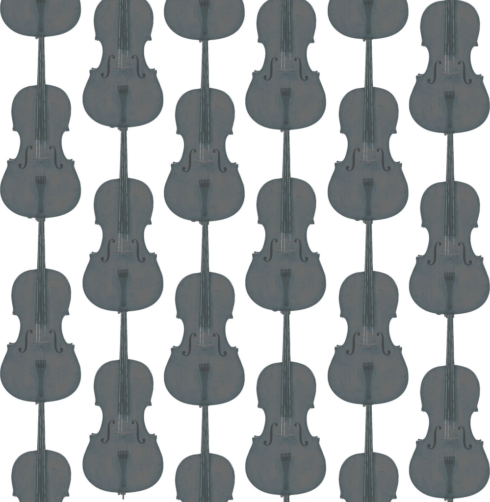 Cello Damask - Charcoal Grey - Pattern Design Lab