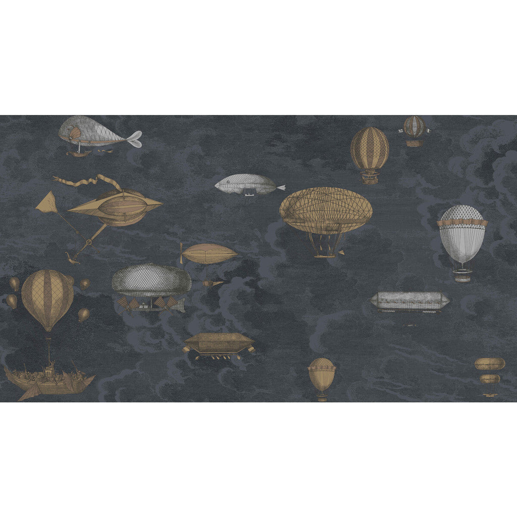 Macchine Volanti - Midnight Multi By Cole & Son | Cole & Son Fornasetti |  Wallcovering Print