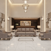 Embossed Alligator Skin Taupe Stone Upholstered Sofa | Architectural Fabrics