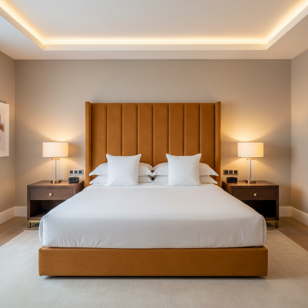 Luxury Cay - Citrine Upholstered Headboard | Architectural Fabrics