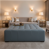 Pinnacle Rock - Pond Upholstered Ottoman | Architectural Fabrics