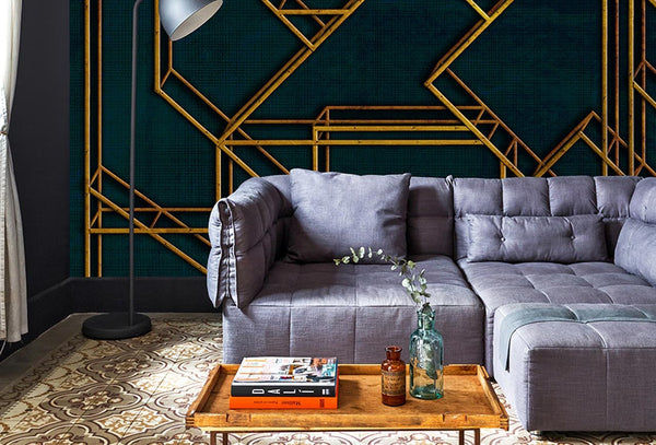 Georgi Gold and Black Geometric | Coordone Europe
