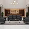 Aire Pebbled - Deep Slate Breathable Polyurethane Upholstered Sofa | Architectural Fabrics