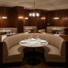 Maho Bay - Mushroom Upholstered Banquette | Architectural Fabrics