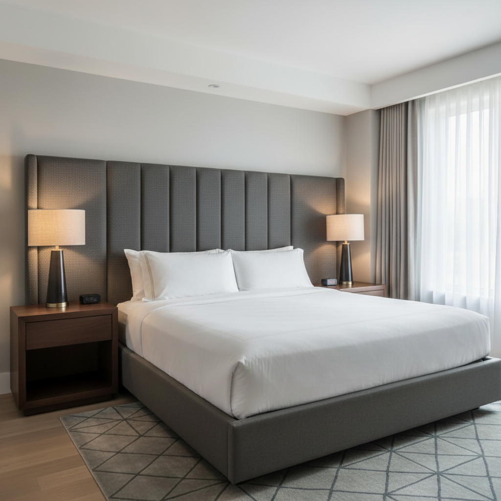 Analog - Graphite Etched Polyurethane Upholstered Headboard | Architectural Fabrics