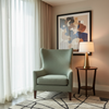 Fine Pebble Texture Dusty Sage Upholstered Chair | Architectural Fabrics