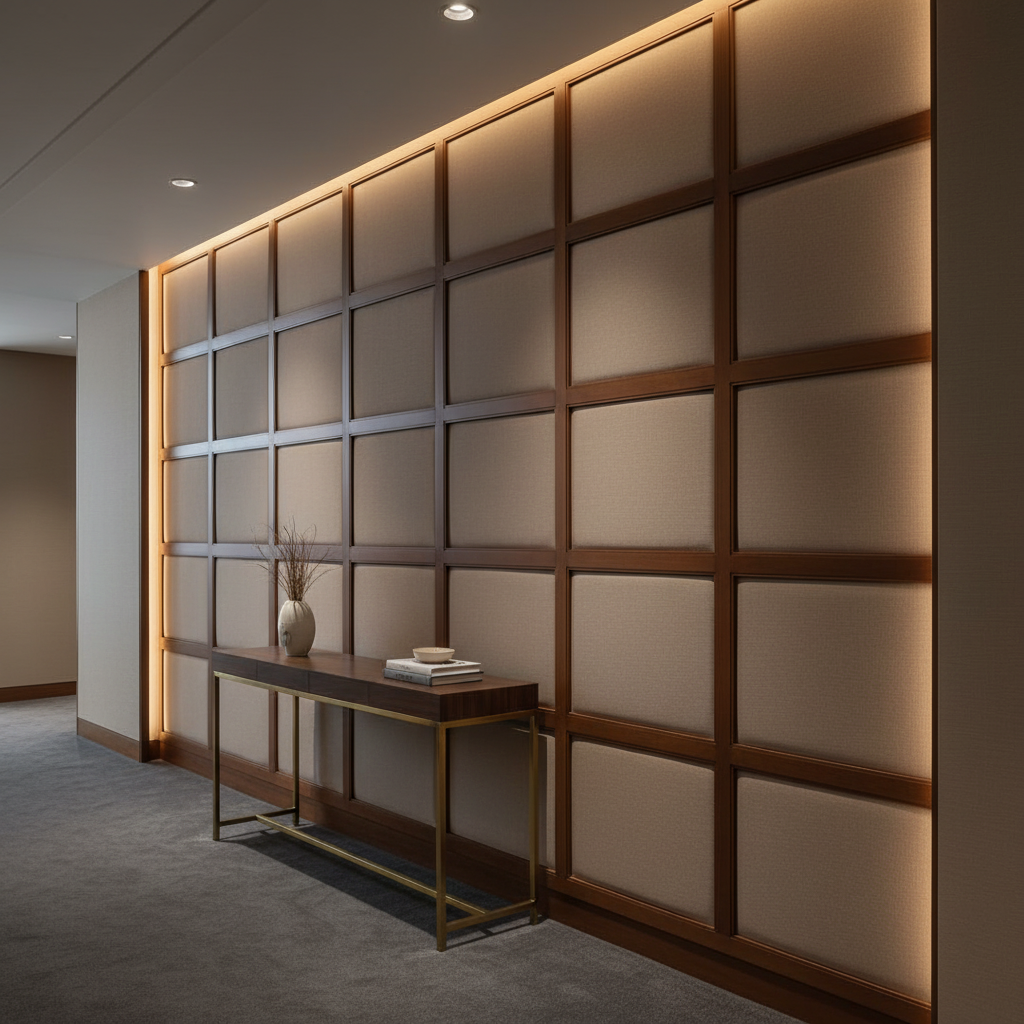 Pinnacle Rock - Shadow Upholstered Wall Panel | Architectural Fabrics