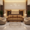 Triangle Reef - Latte Upholstered Sofa | Architectural Fabrics