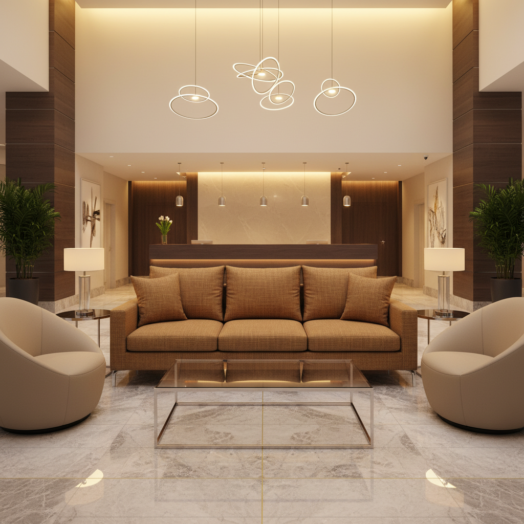 Triangle Reef - Latte Upholstered Sofa | Architectural Fabrics