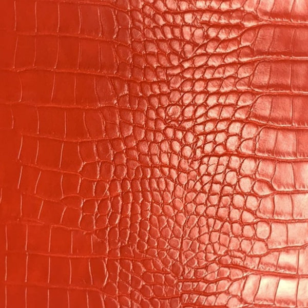 Le Embossed Croc Vista | Vegan Leather |  Red
