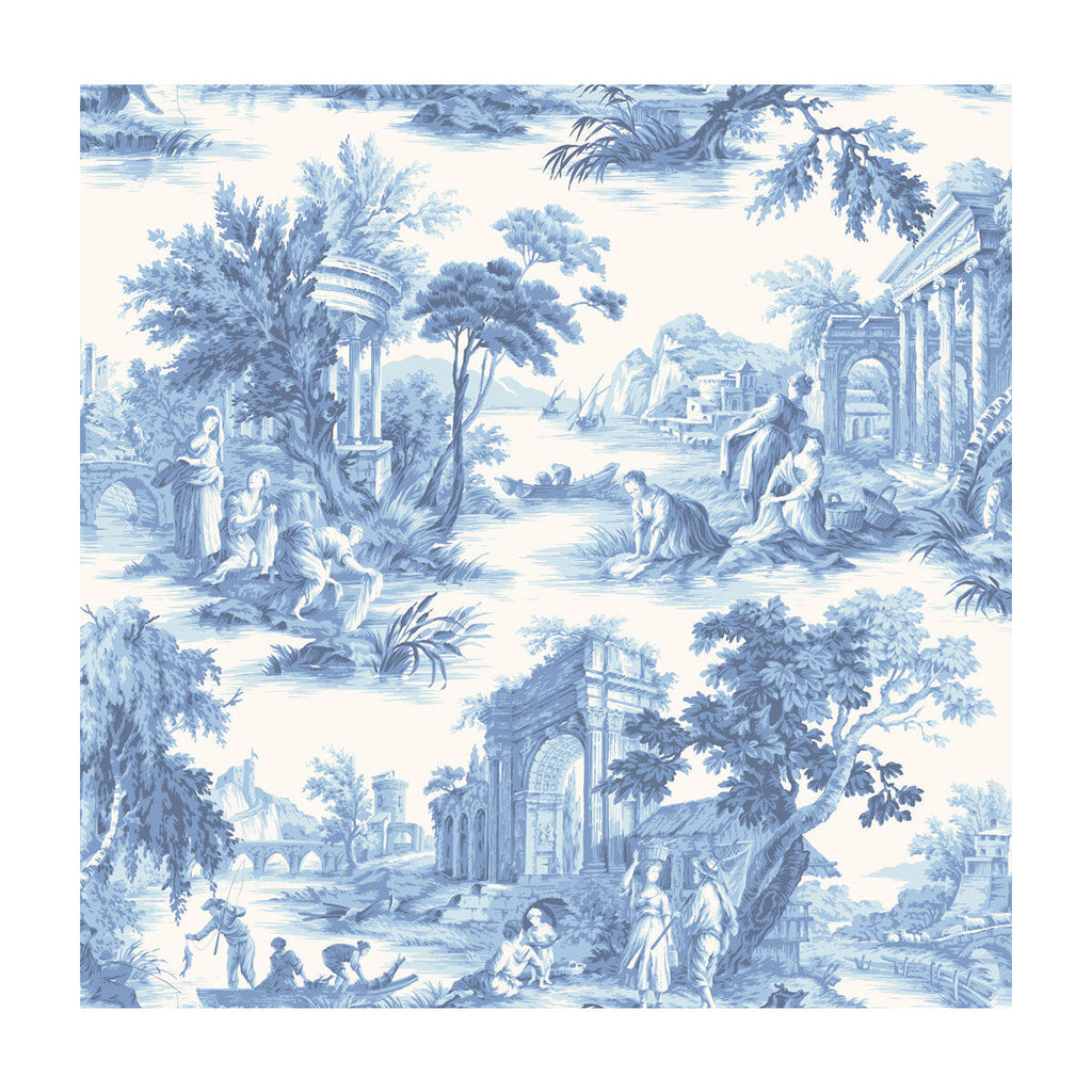 Villandry - Cobalt Blue White By Cole & Son |  | Toile Wallcovering Print