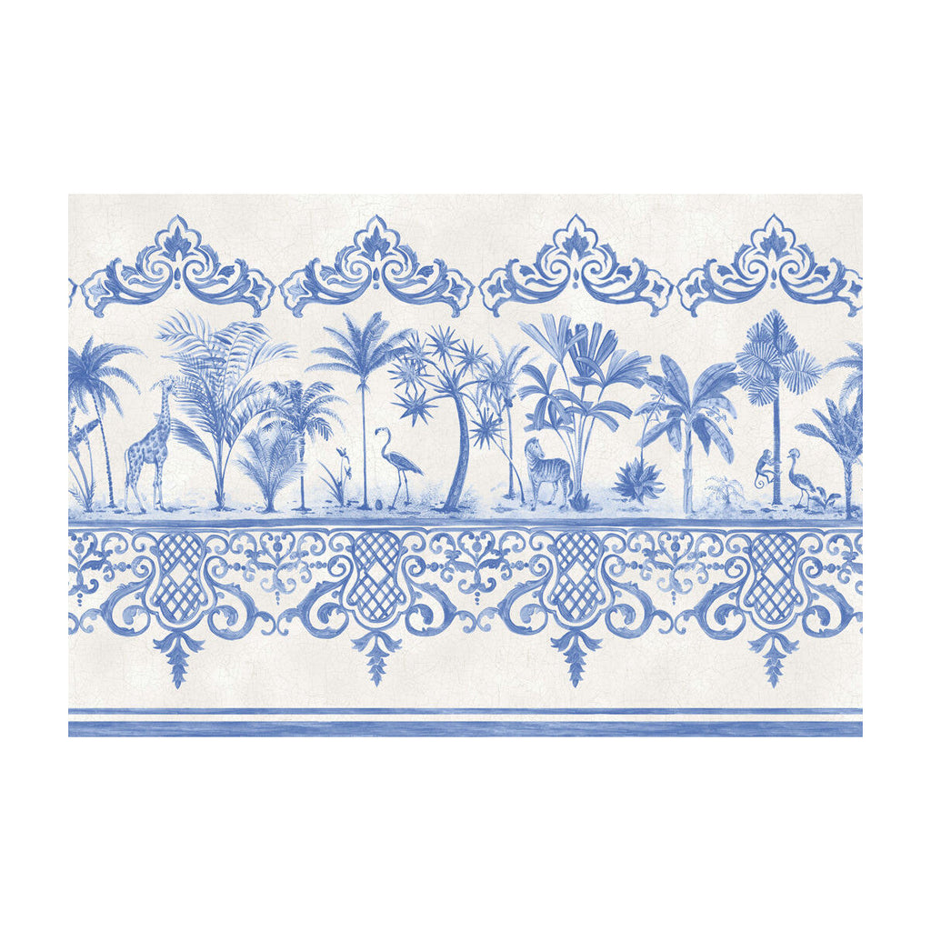 Rou Border - Cobalt Blue Ivory By Cole & Son |  |Animal/Insects Borders Wallcovering Print