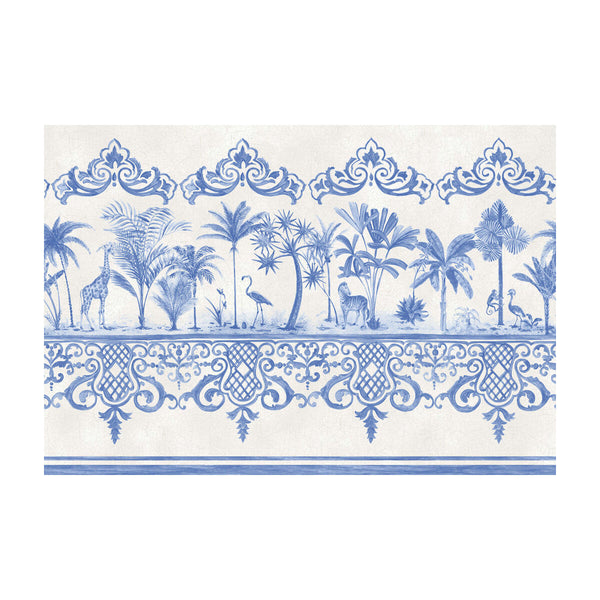 Rou Border - Cobalt Blue Ivory By Cole & Son |  |Animal/Insects Borders Wallcovering Print