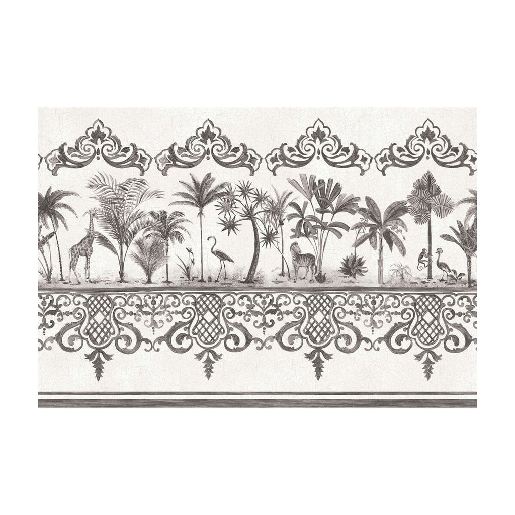 Rou Border - Charcoal Ivory By Cole & Son |  |Animal/Insects Borders Wallcovering Print