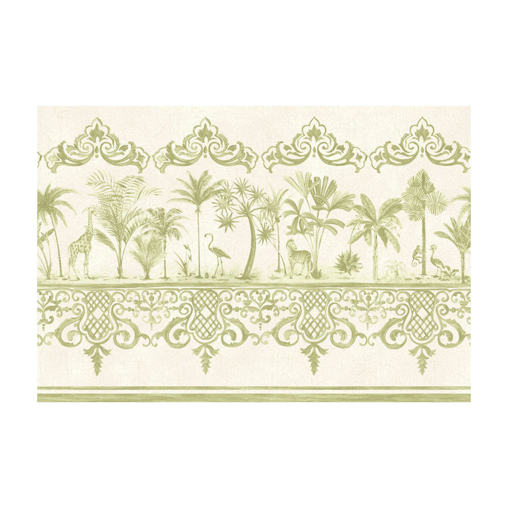 Rou Border - Old Olive Ivory By Cole & Son |  |Animal/Insects Borders Wallcovering Print