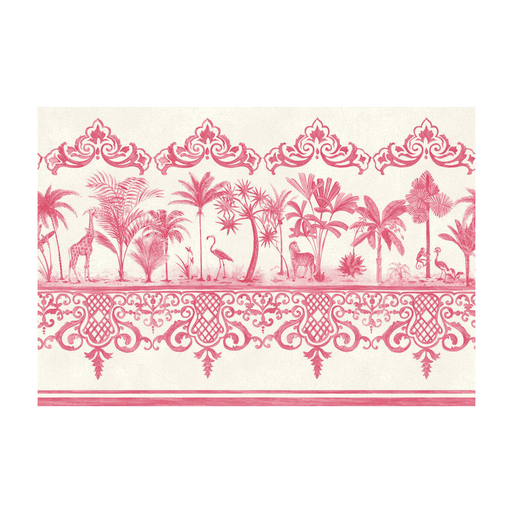 Rou Border - Rose Pink Ivory By Cole & Son |  |Animal/Insects Borders Wallcovering Print