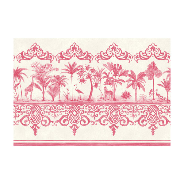 Rou Border - Rose Pink Ivory By Cole & Son |  |Animal/Insects Borders Wallcovering Print