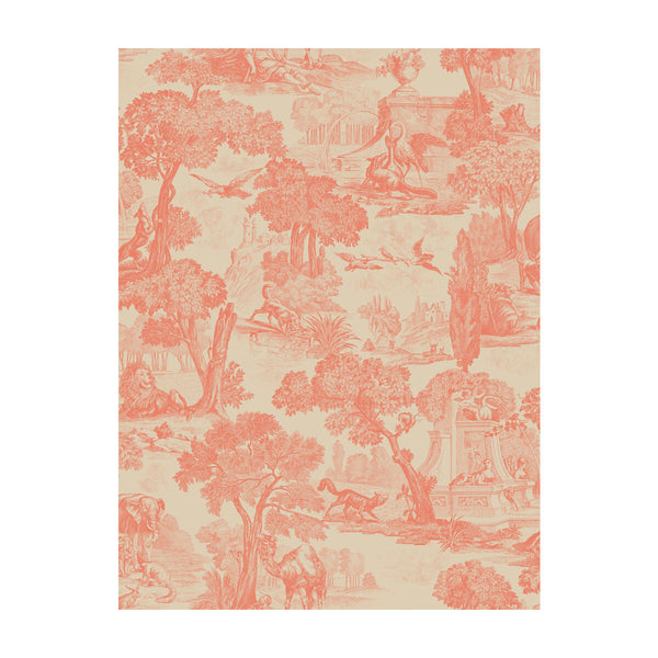 Versailles - Coral Beige By Cole & Son |  | Toile Wallcovering Print