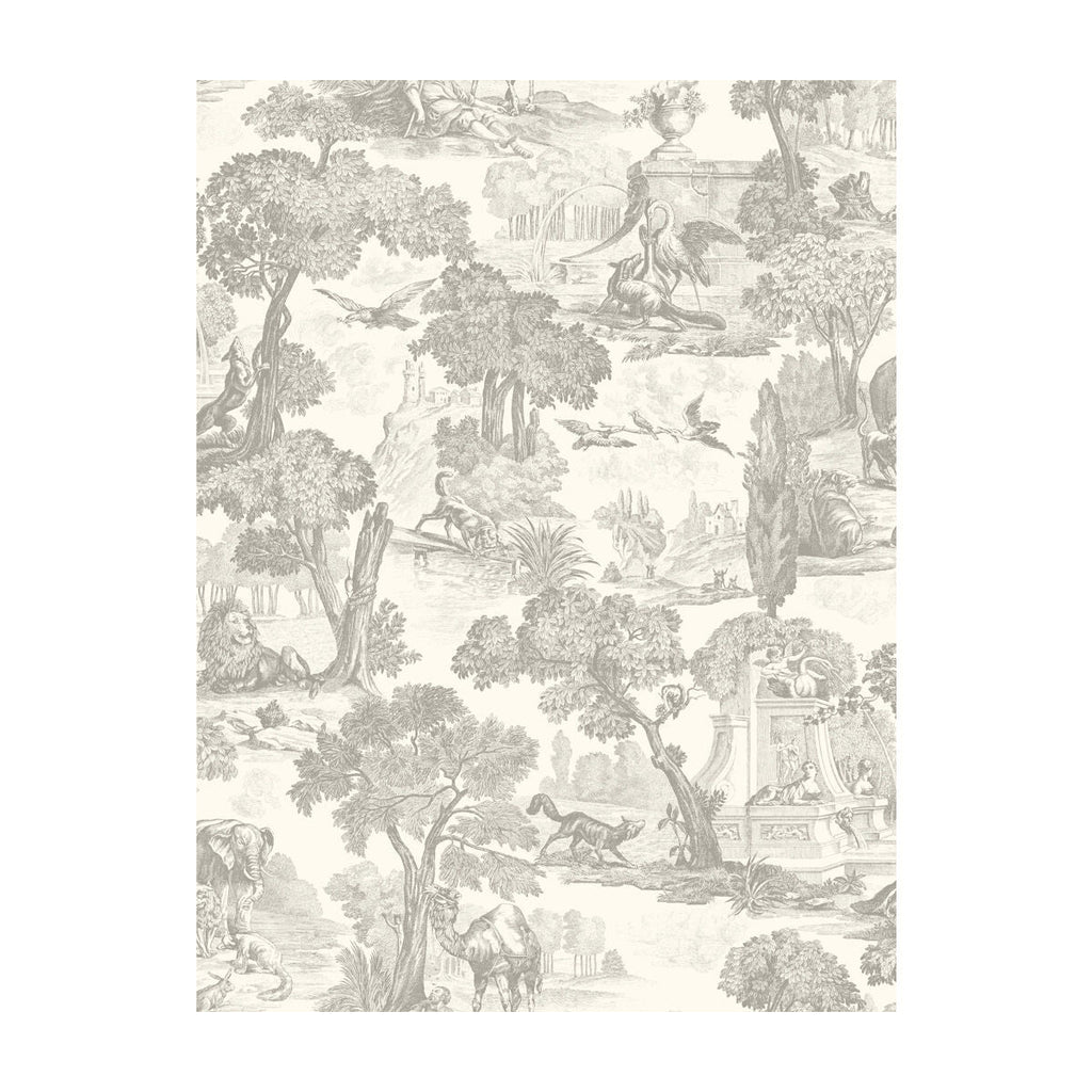 Versailles - Charcoal Ivory By Cole & Son |  | Toile Wallcovering Print
