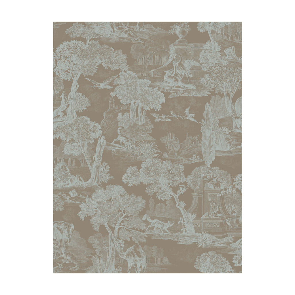 Versailles - Teal Slate By Cole & Son |  | Toile Wallcovering Print