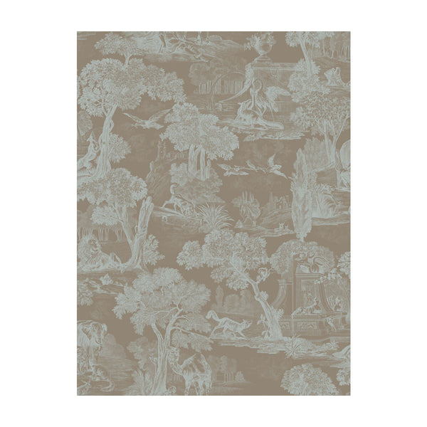 Versailles - Teal Slate By Cole & Son |  | Toile Wallcovering Print