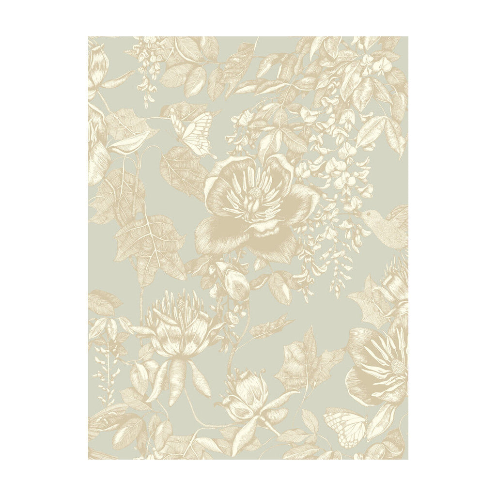 Tivoli - Old Olive Olive Green By Cole & Son |  |Animal/Insects Botanical & Floral Wallcovering Print