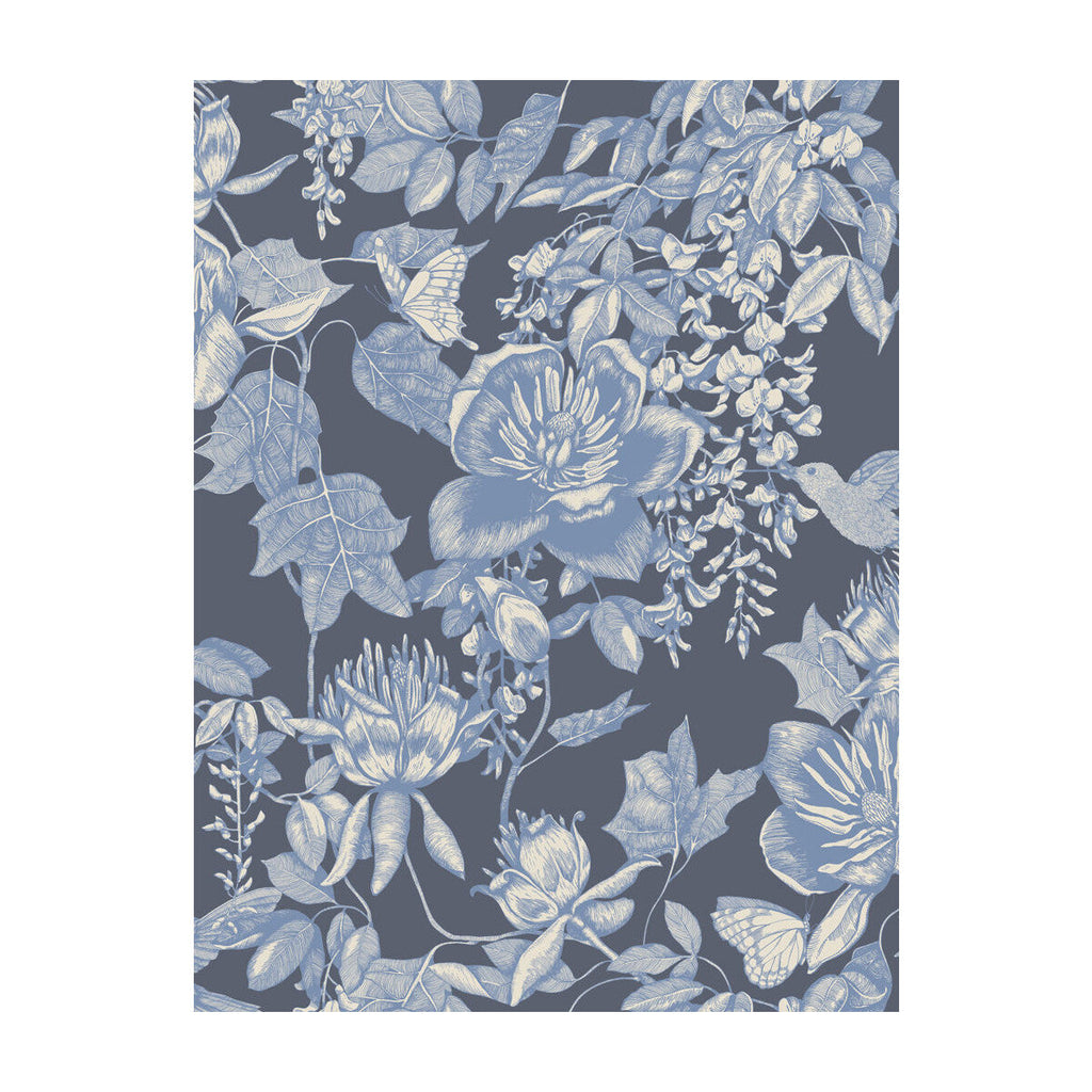 Tivoli - Indigo Indigo By Cole & Son |  |Animal/Insects Botanical & Floral Wallcovering Print