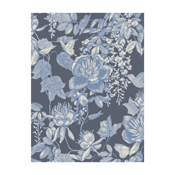 Tivoli - Indigo Indigo By Cole & Son |  |Animal/Insects Botanical & Floral Wallcovering Print