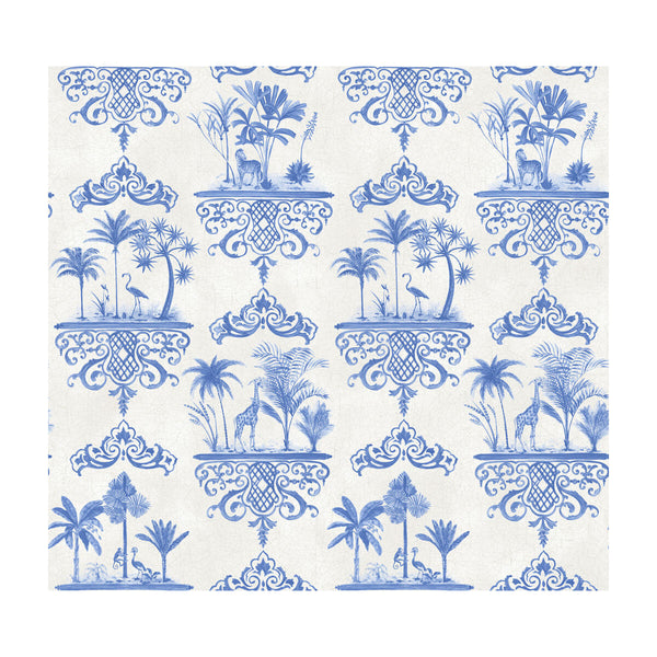 Rousseau - Cobalt Blue Ivory By Cole & Son |  | Toile Wallcovering Print