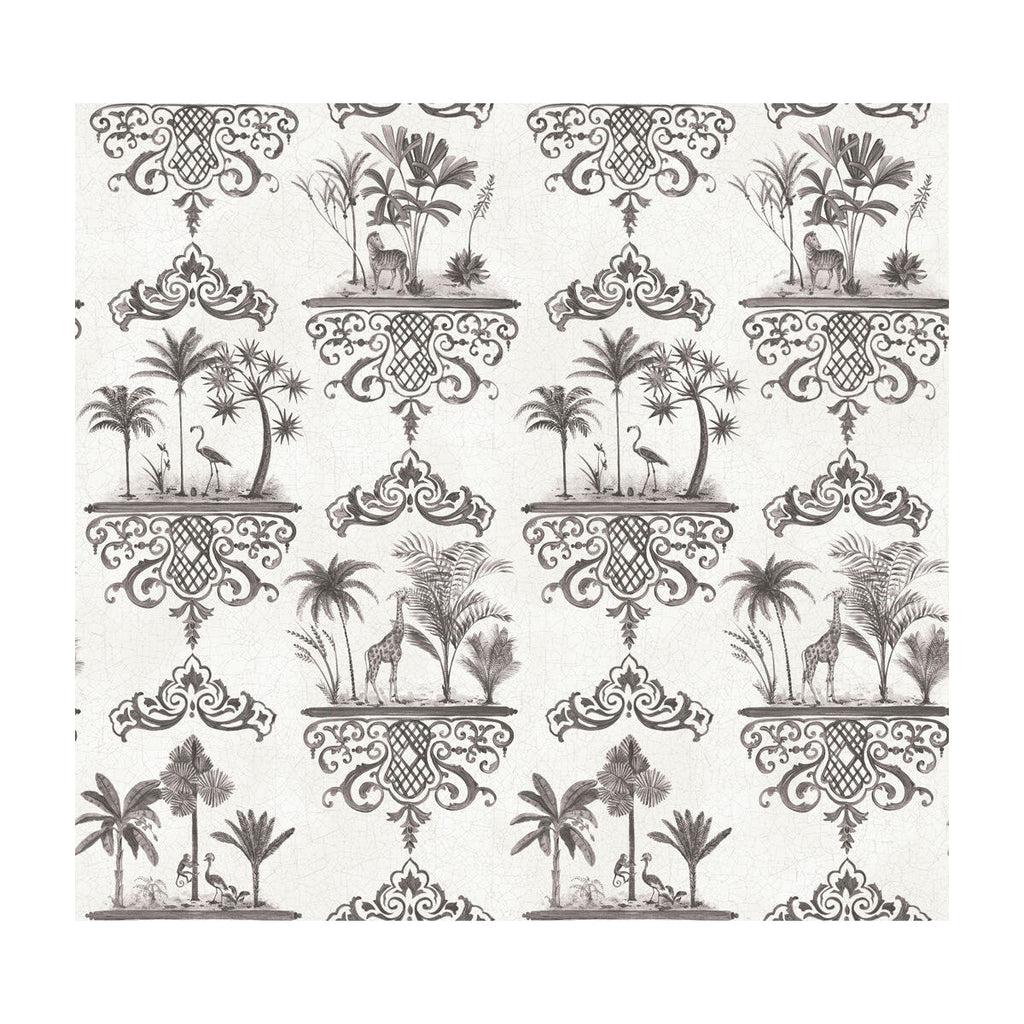 Rousseau - Charcoal Ivory By Cole & Son |  | Toile Wallcovering Print