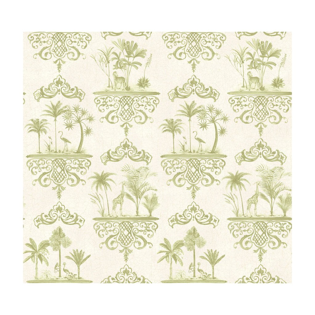Rousseau - Old Olive Ivory By Cole & Son |  | Toile Wallcovering Print