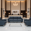 Linen Island - Cobalt Upholstered Sofa | Architectural Fabrics