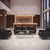 Fine Leather Grain Deep Charcoal Upholstered Sofa | Architectural Fabrics
