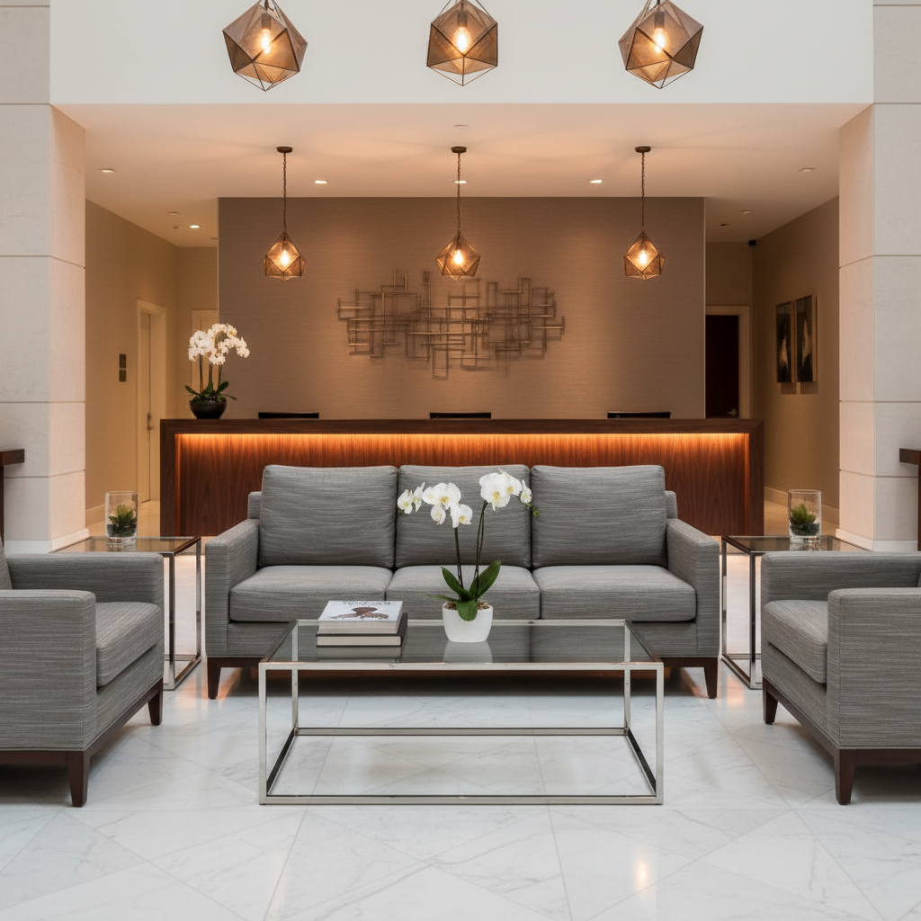 Tradewind Trace - Gull Upholstered Sofa | Architectural Fabrics
