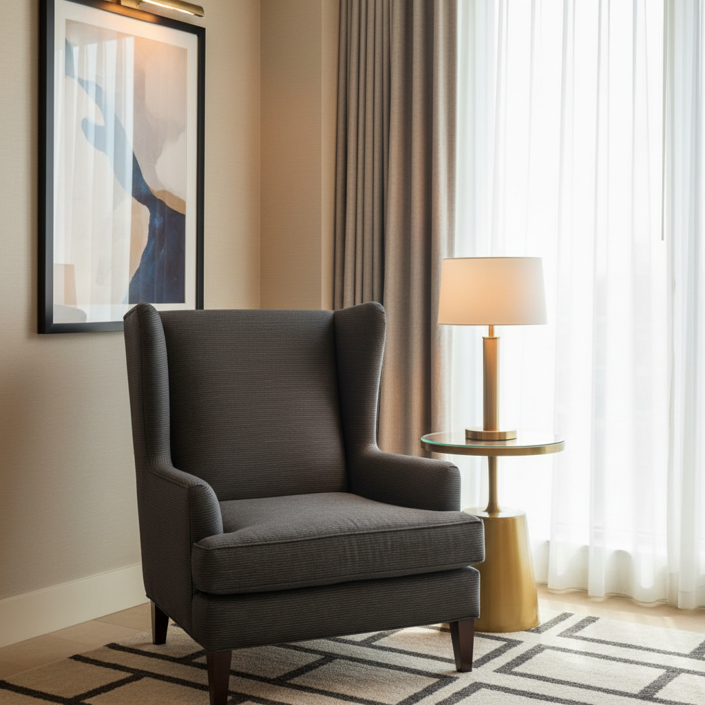 Storm Bay - Black Upholstered Chair | Architectural Fabrics