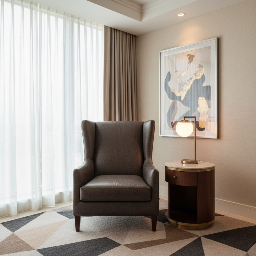 Algiers - Cocoa Bean Performance Vinyl Upholstered Chair | Architectural Fabrics