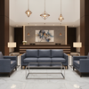 Embossed Crocodile Skin Slate Blue Upholstered Sofa | Architectural Fabrics