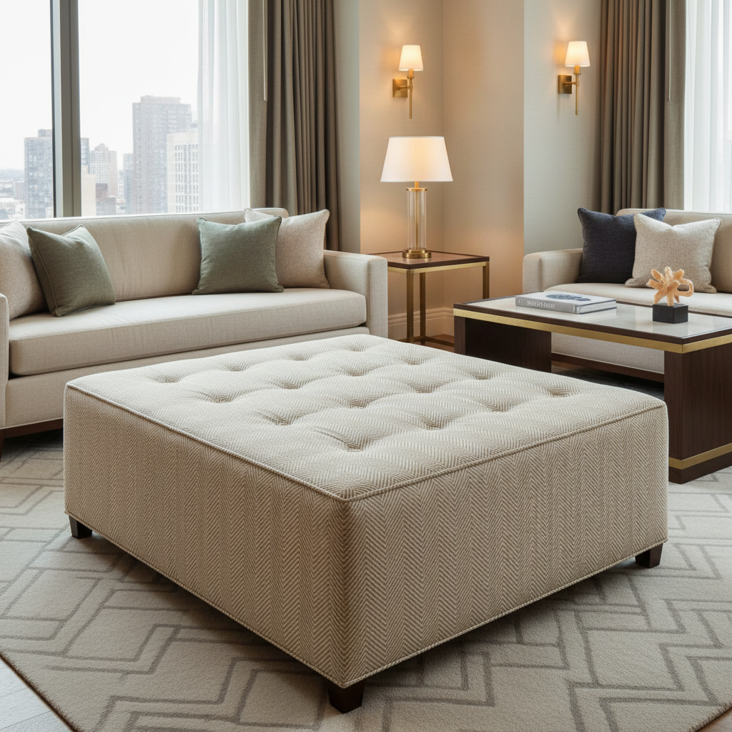 Acoustic - Acoustic Performance Vinyl Upholstered Ottoman | Architectural Fabrics