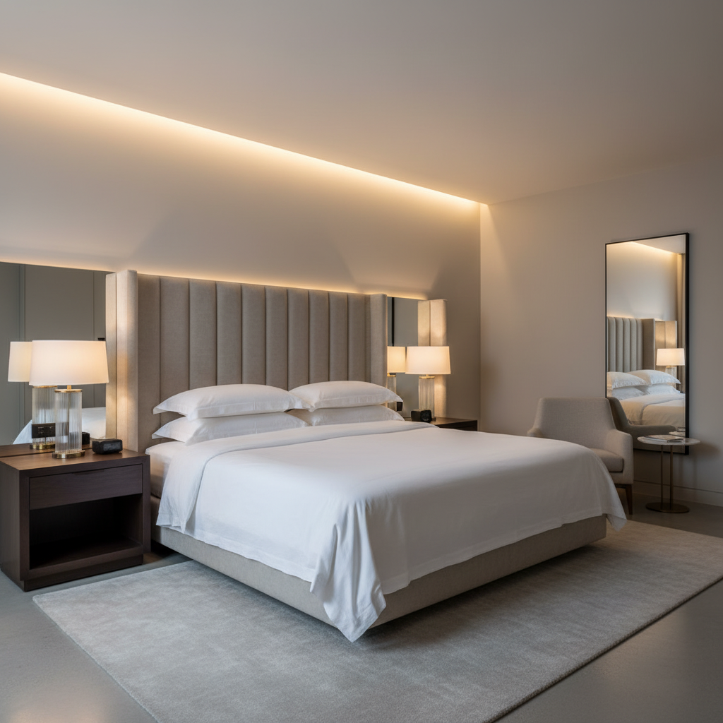 Trunk Bay - Granite Upholstered Headboard | Architectural Fabrics