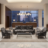 Crushed Velvet Texture Dark Charcoal Upholstered Sofa | Architectural Fabrics
