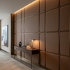 Smooth Pebble Grain Rich Umber Upholstered Wall Panel | Architectural Fabrics