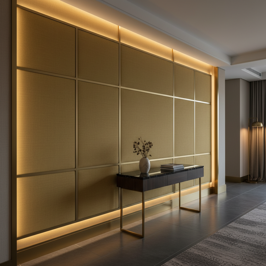 Soper Hole - Celadon Upholstered Wall Panel | Architectural Fabrics