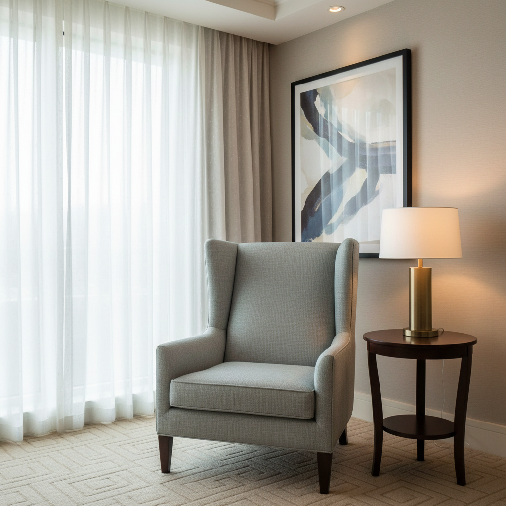 Woven Linen Texture Soft Gray Upholstered Chair | Architectural Fabrics
